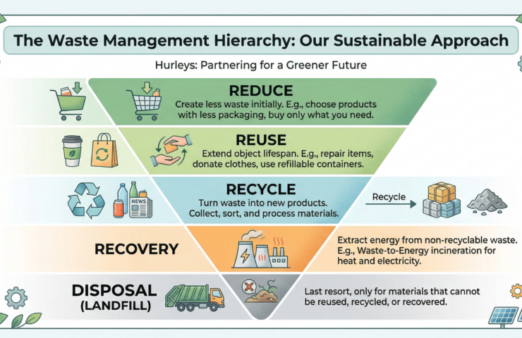 An infographic of the waste hierarchy.